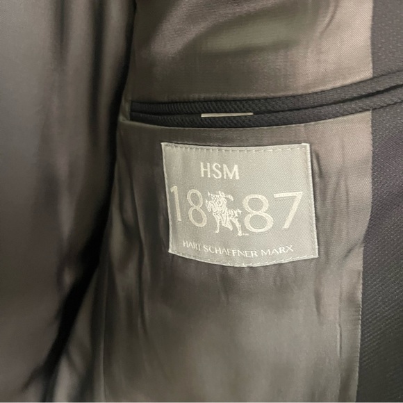 Hart Schaffner Marx 1887 Black Wool Blazer -‎ Size 44R mens - Picture 4 of 8